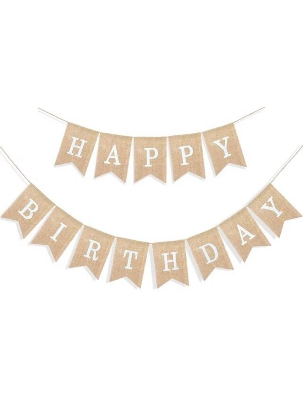 Burlap Happy Birthday Banner
